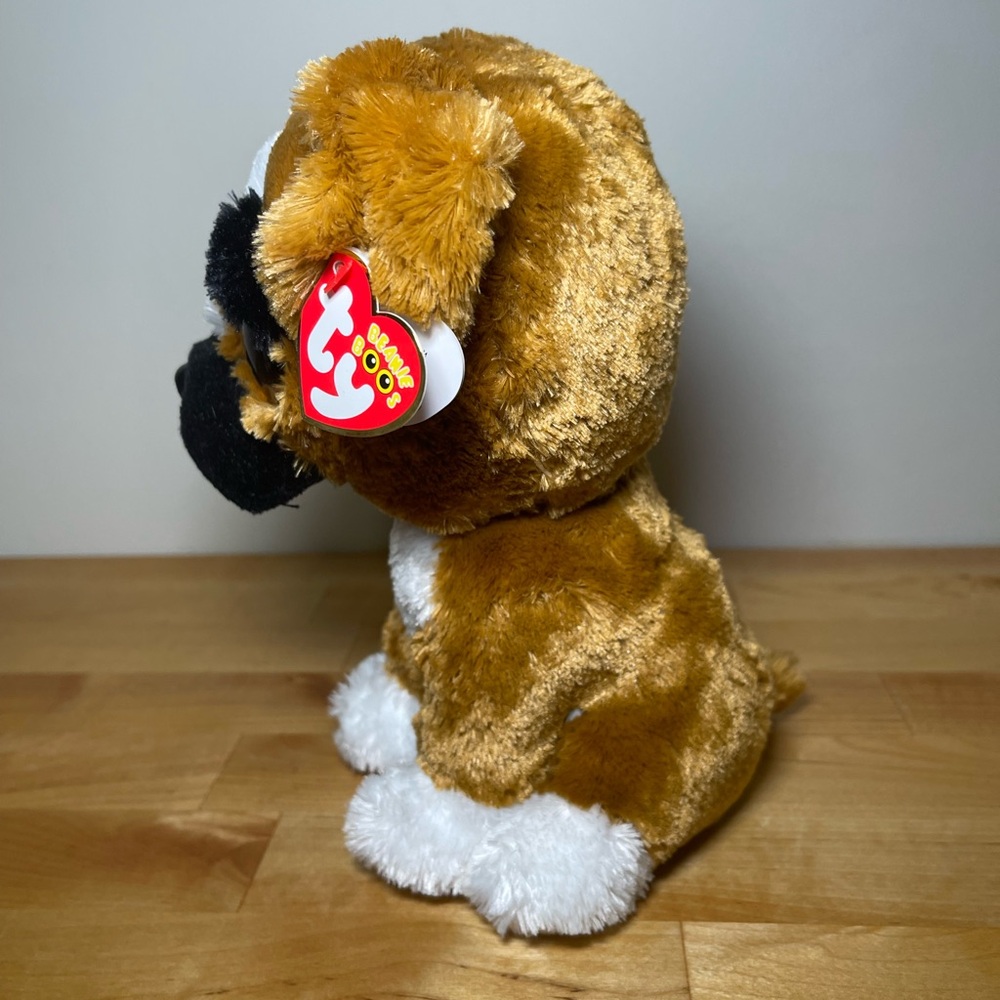 NWT Ty Beanie Boos Buddy BRUTUS Boxer Dog Medium-9 Inch - Picture 4 of 11